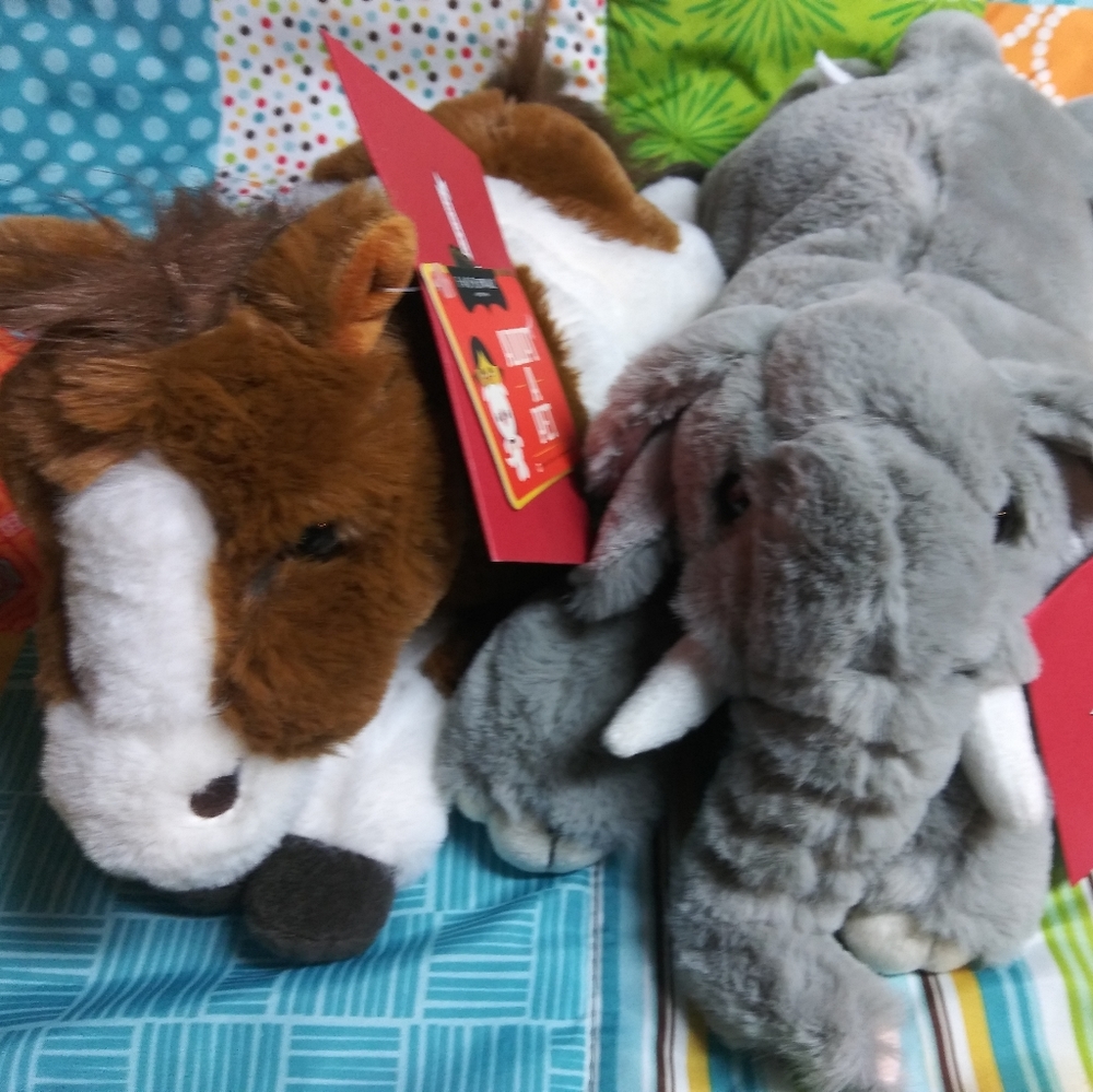 Set of 2 Fao Schwartz Adopt a Pet Animals New with Tags